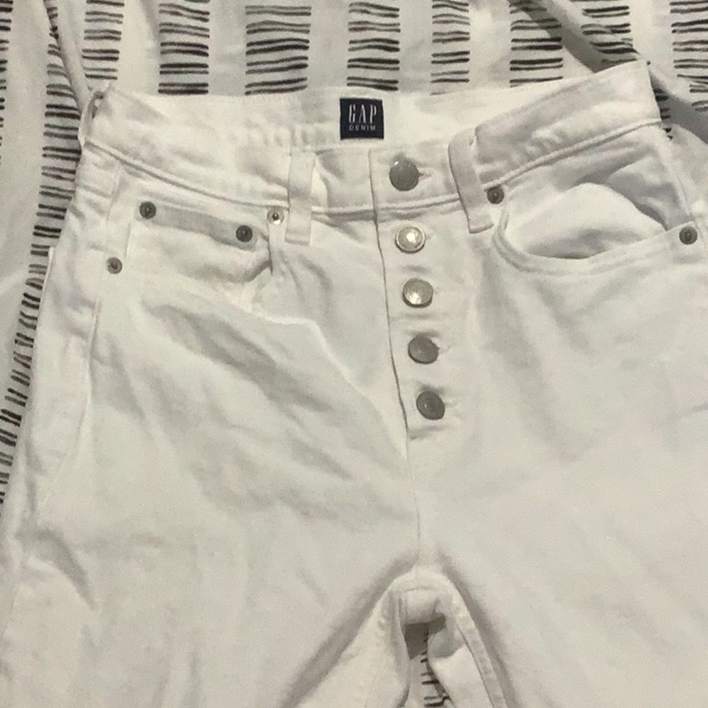 GAP White High Rise Jeans